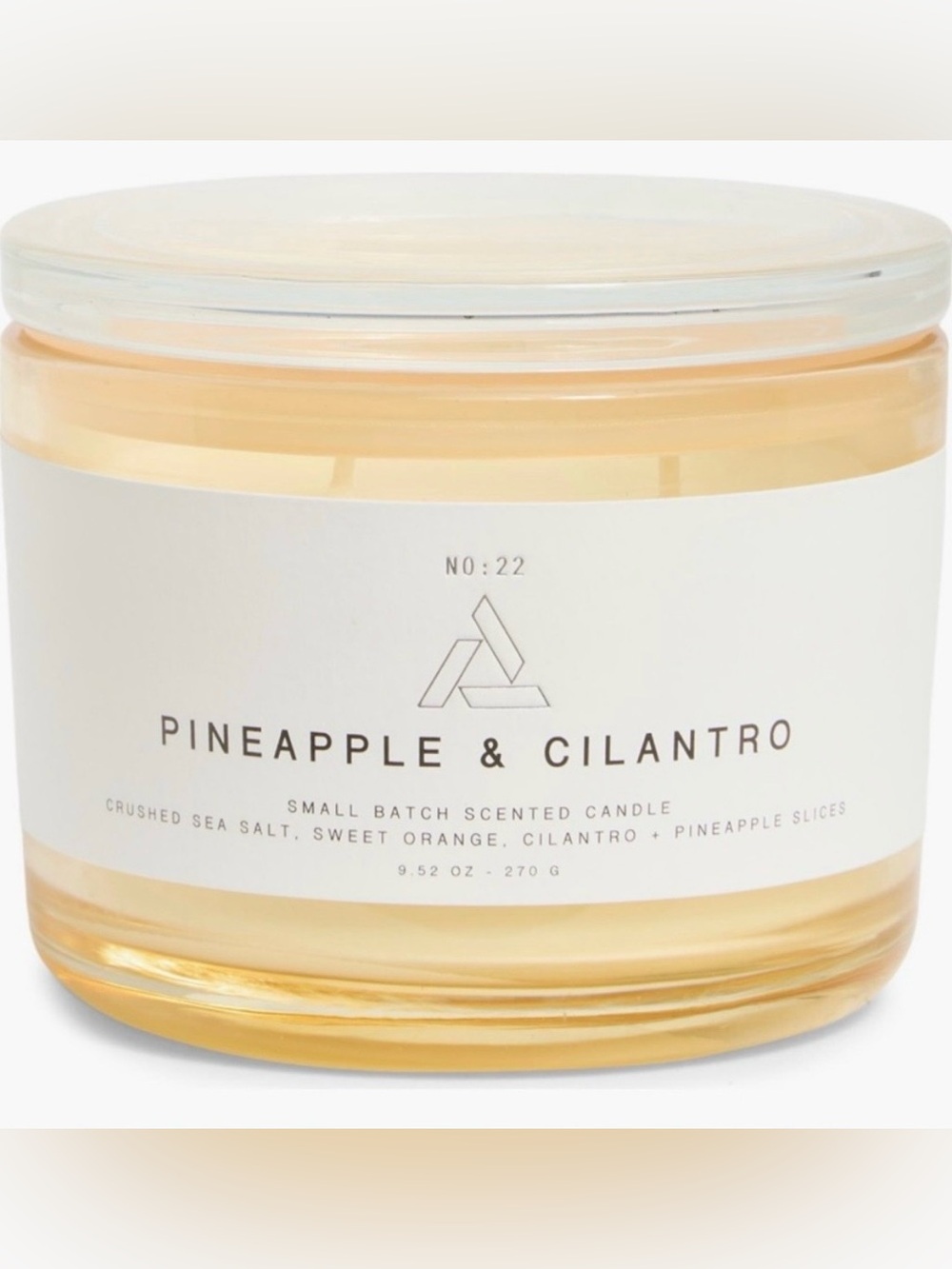 Small Batch Pineapple & Cilantro Scented Candle
